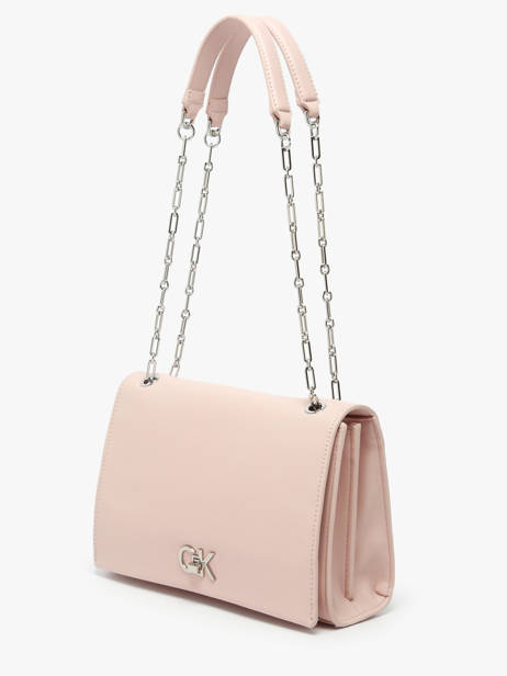Sac BandouliÃ¨re Ck Chain Polyester RecyclÃ© Calvin klein jeans Rose ck chain K612810 vue secondaire 2