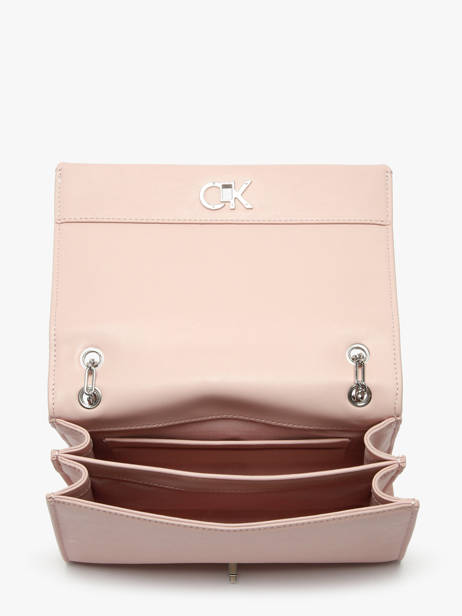 Sac BandouliÃ¨re Ck Chain Polyester RecyclÃ© Calvin klein jeans Rose ck chain K612810 vue secondaire 3
