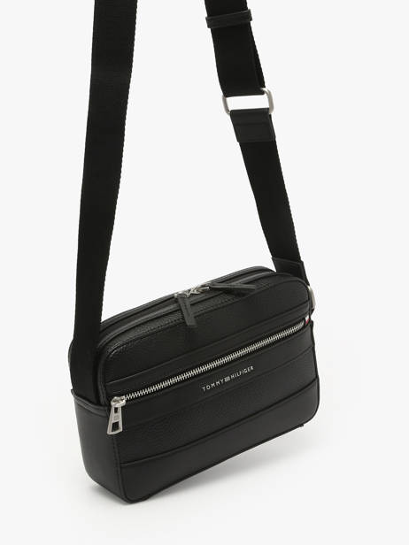 Sac BandouliÃ¨re Tommy hilfiger Noir central AM13207 vue secondaire 1