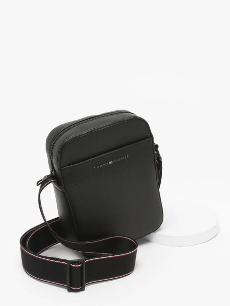 Sac BandouliÃ¨re Tommy hilfiger Noir corporate AM13224 vue secondaire 1