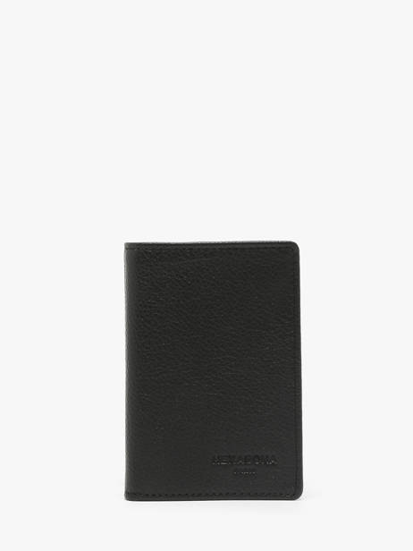 Porte-cartes Cuir Hexagona Noir confort 461007R