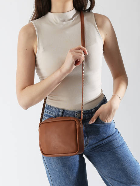Sac BandouliÃ¨re Leather Cuir Biba Marron leather BET8L vue secondaire 1