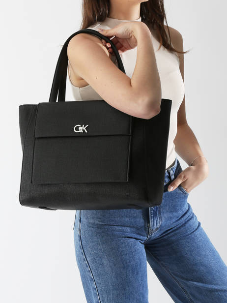 Sac PortÃ© Ã©paule Ck Tex Calvin klein jeans Noir ck tex K613178 vue secondaire 1