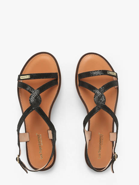 Flip Flops Hastral In Leather Les tropeziennes Black women HASTRAL other view 3