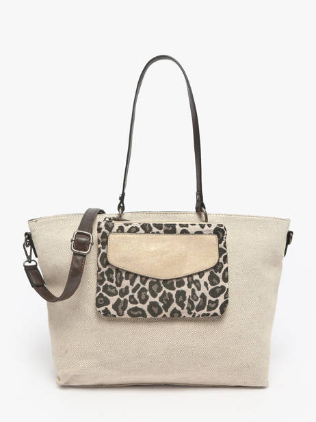 Cabas Mix Leopard Coton Miniprix Beige mix leopard 6211