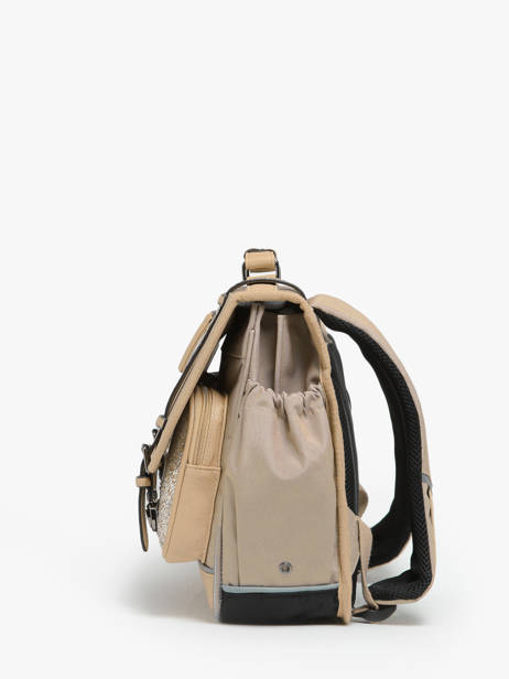 Cartable 2 Compartiments Cameleon Beige vintage fantasy PBVGCA38 vue secondaire 2