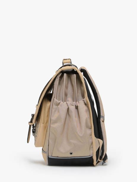 Cartable 3 Compartiments Cameleon Beige vintage fantasy PBVGCA41 vue secondaire 2