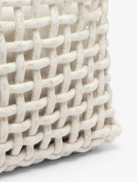 Sac à Main Crochet Le voyage en panier Beige crochet PM853 vue secondaire 5