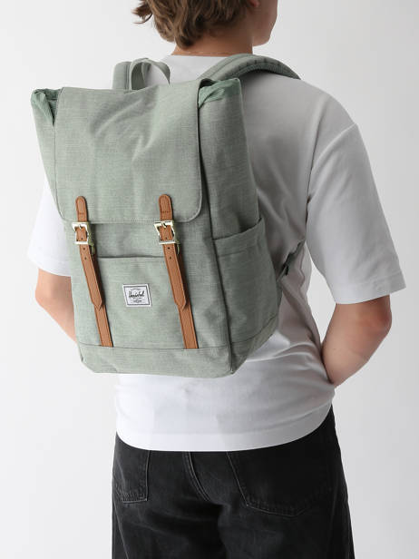 Sac Ã  Dos 1 Compartiment Herschel Vert classics 11400 vue secondaire 1