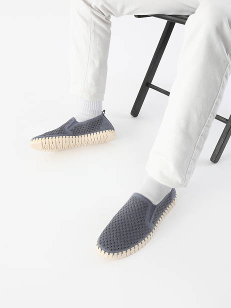 Moccasins Ilse jacobsen Blue men TULIP140 other view 1