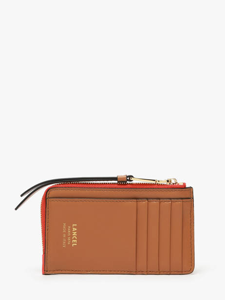 Leather Origami Card Holder Lancel Orange origami A13422 other view 2