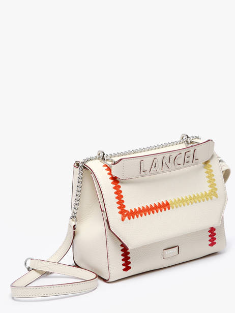 Sac BandouliÃ¨re Ninon Cuir Lancel Blanc ninon A13386 vue secondaire 2