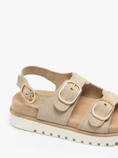 Sandals In Leather Inuovo Beige women D53026 other view 2