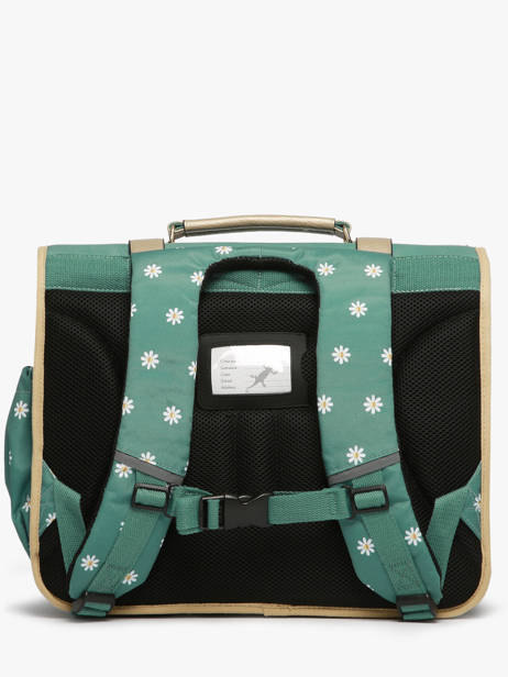 Satchel For Kids 3 Compartments Cameleon Green vintage fantasy CA41 other view 4