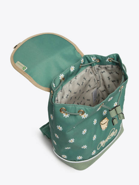 1 Compartment Backpack Cameleon Green vintage fantasy SD25 other view 3