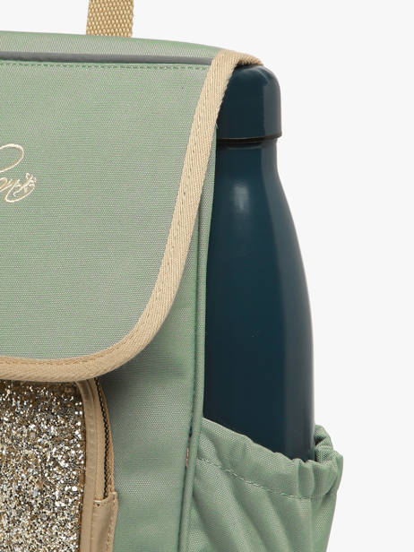 1 Compartment Backpack Cameleon Green vintage fantasy SD30 other view 5