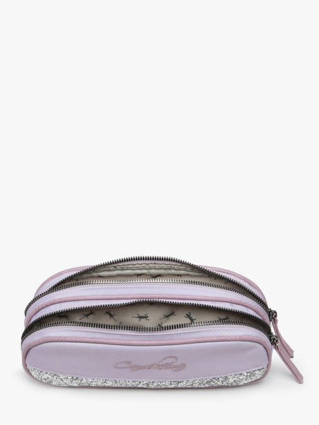 Pencil Case For Kids 2 Compartments Vintage Fantasy Cameleon Violet vintage fantasy TROU other view 1