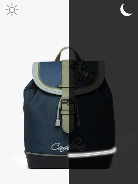 Sac à Dos 1 Compartiment Cameleon Bleu vintage urban SD25 vue secondaire 7