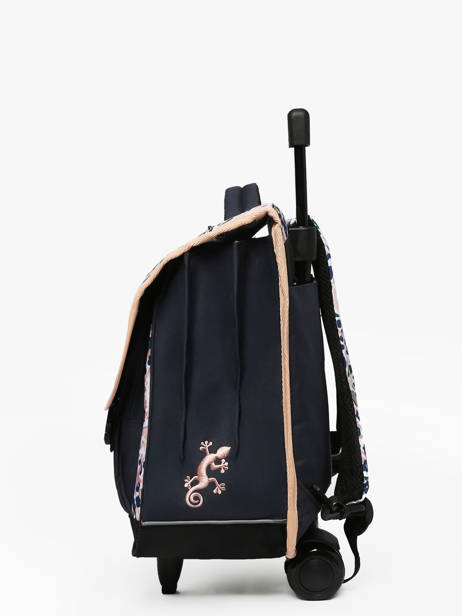 Wheeled Schoolbag For Kids 3 Compartments Cameleon Blue actual CR41 other view 2