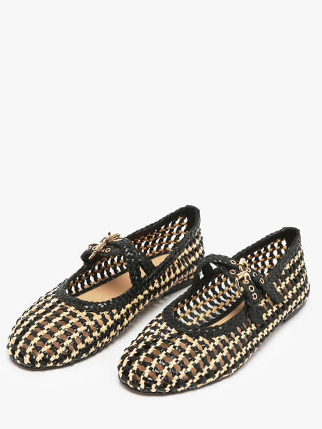 Ballerinas With Straps In Leather Inuovo Black women D47001 other view 1