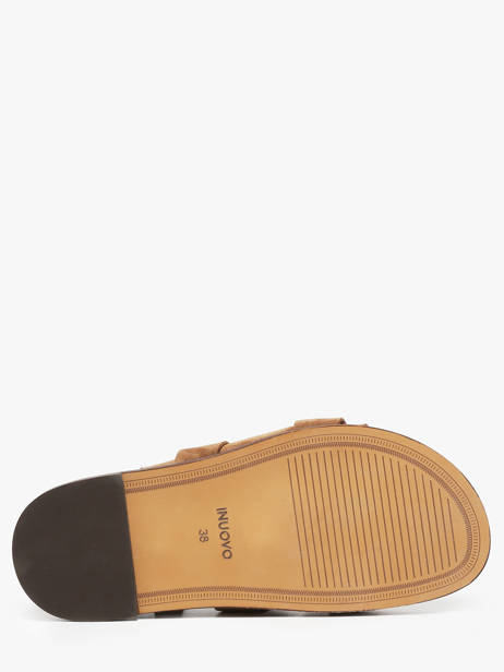 Sandals In Leather Inuovo Brown women D51011 other view 4