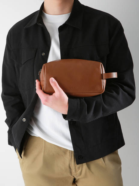 Leather Flandres Toiletry Kit Etrier Brown flandres EFLA920M other view 1