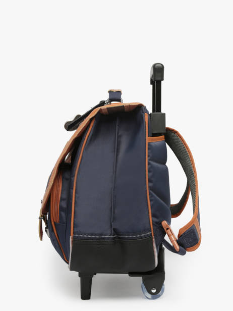 2-compartment Wheeled Satchel Tann's Blue les fantaisies g - 22-43111 other view 3