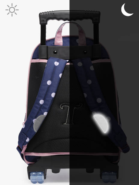 2-compartment Wheeled Schoolbag Tann's Blue les fantaisies f 73325 other view 6