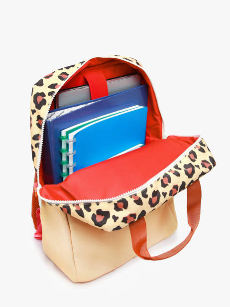 Backpack Hello hossy Beige cool kids PADU other view 3