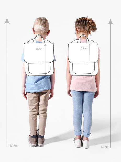 1 Compartment Backpack Hello hossy Black cool kids MADU other view 1