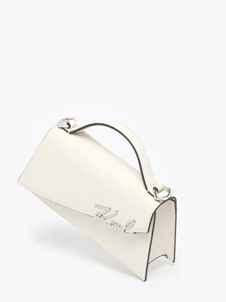 Shoulder Bag K Signature Leather Karl lagerfeld White k signature A1W30458 other view 2