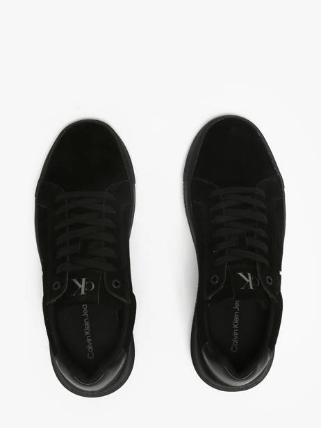 Sneakers In Leather Calvin klein jeans Black men YM01299 other view 4