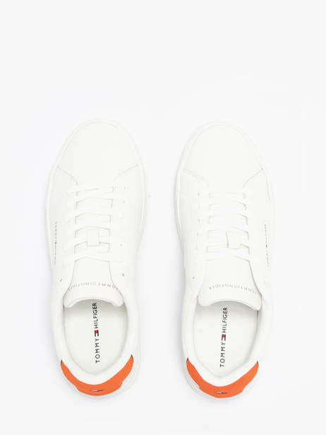 Sneakers In Leather Tommy hilfiger White men 53670K6 other view 4