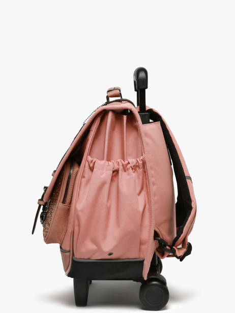 Cartable à Roulettes 3 Compartiments Cameleon Rose vintage fantasy CR41 vue secondaire 2