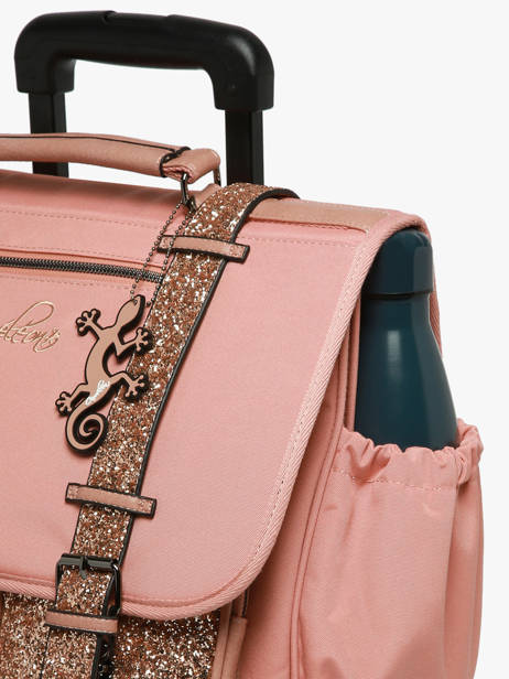 Cartable à Roulettes 3 Compartiments Cameleon Rose vintage fantasy CR41 vue secondaire 6