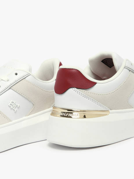Sneakers In Leather Tommy hilfiger White women 8632YBS other view 3