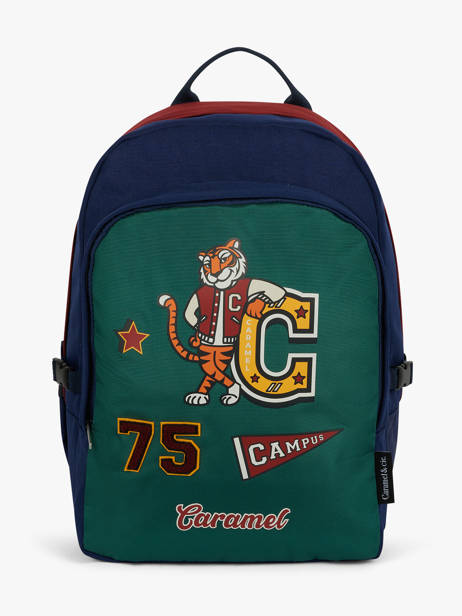 2-compartment Backpack Caramel et cie Green fier GA