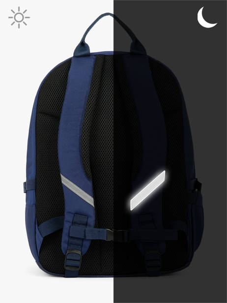 2-compartment Backpack Caramel et cie Blue boheme FI other view 5