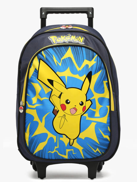 1 Compartment Wheeled Schoolbag Pokemon Blue pikachu eclair 25IK204R