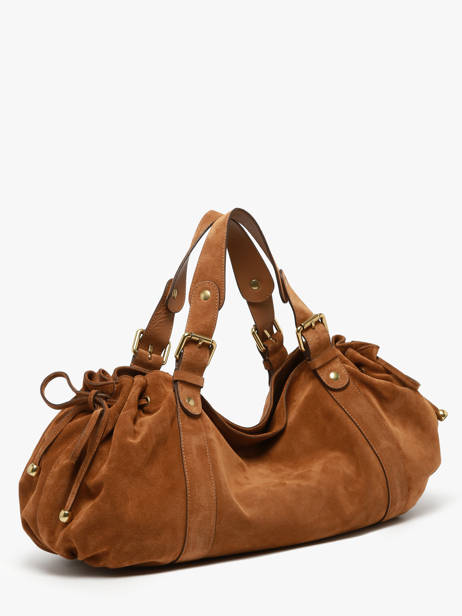 Shoulder Bag Folk Leather Gerard darel Brown folk DAS01407 other view 2