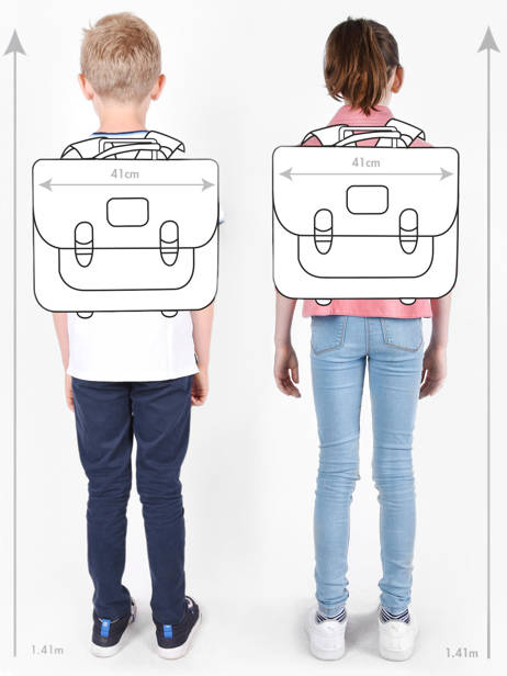 2-compartment Wheeled Satchel Federat. france football Blue fff 25BX203A other view 1