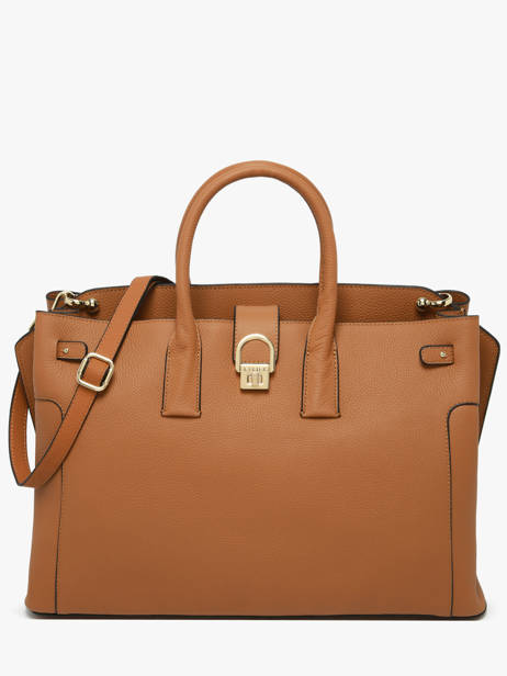 Sac Porté Main / A4 L Equestre Cuir Etrier Marron equestre EEQT142L