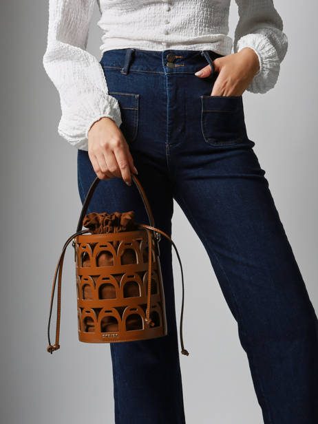 Bucket Bag Epona Leather Etrier Brown epona EEPO136M other view 1