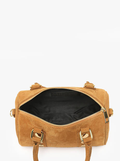 Handbag Velvet Leather Milano Brown velvet VE25066 other view 3