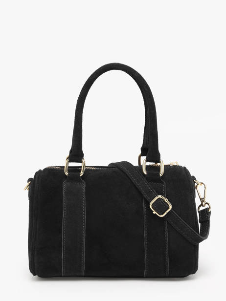 Handbag Velvet Leather Milano Black velvet VE25066 other view 4