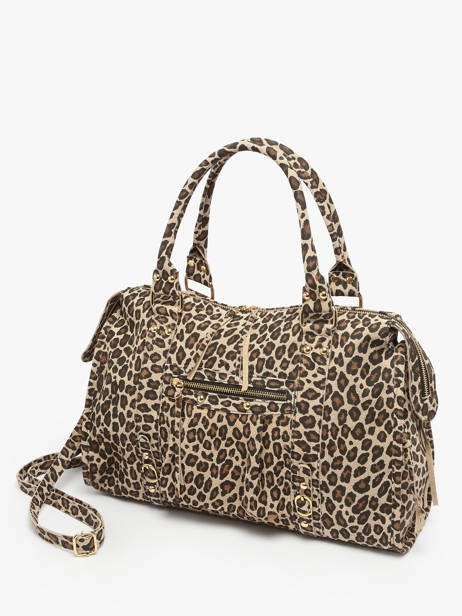 Shoulder Bag Velvet Leopardo Leather Milano Beige velvet leopardo VL24095 other view 2