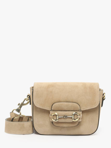 Shoulder Bag Velvet Leather Milano Beige velvet VE260611