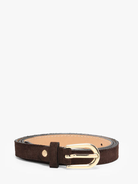 Ceinture Réglable Cuir Milano Marron velvet VE25068