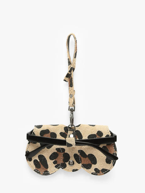 Sunglass Case Leather Milano Beige velvet leopardo VL25069 other view 3