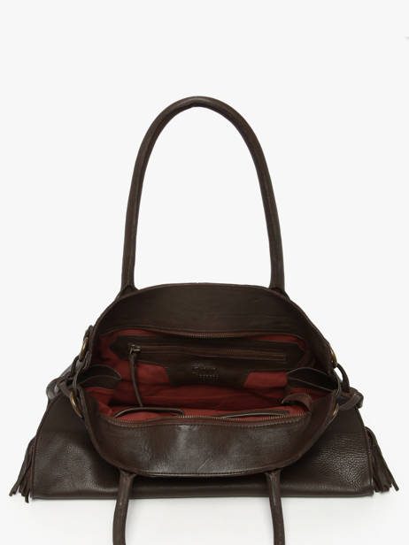 Sac Porté épaule Cow Cuir Basilic pepper Marron cow BCOW84 vue secondaire 3